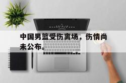 开云官方体育app官网-中国男篮受伤离场，伤情尚未公布。