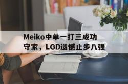 开云官方app下载站-Meiko中单一打三成功守家，LGD遗憾止步八强